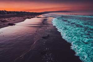 empty Southern California beach